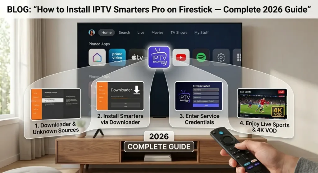 How to Install IPTV Smarters Pro on Firestick — Complete 2026 Guide